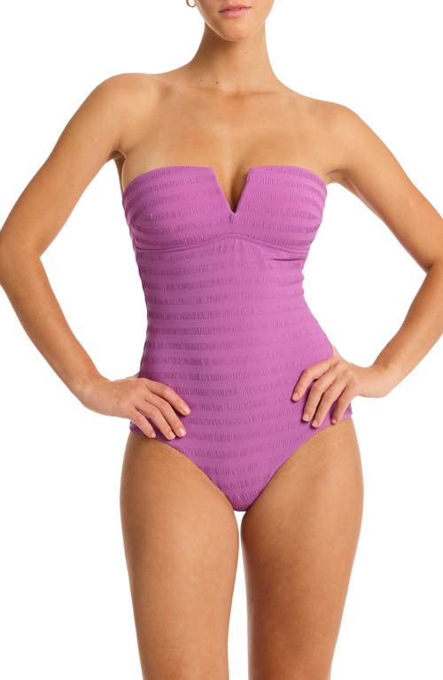 Shop Sea Level Palisades V-wire One-piece Swimsuit In Orchid