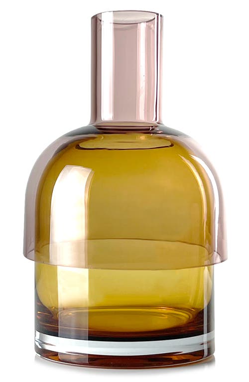 Cloudnola Flip Top Glass Vase In Pink/yellow