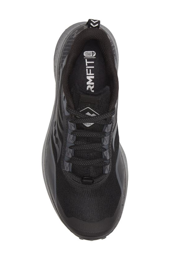 Saucony Peregrine 12 Trail Running Shoe In Black/ Charcoal