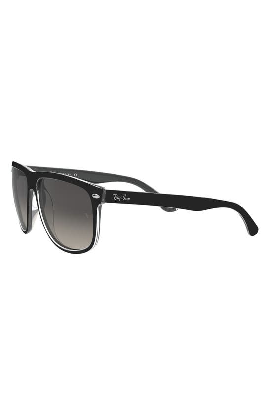 Shop Ray Ban Ray-ban Boyfriend 60mm Flat Top Sunglasses In Grey Gradient