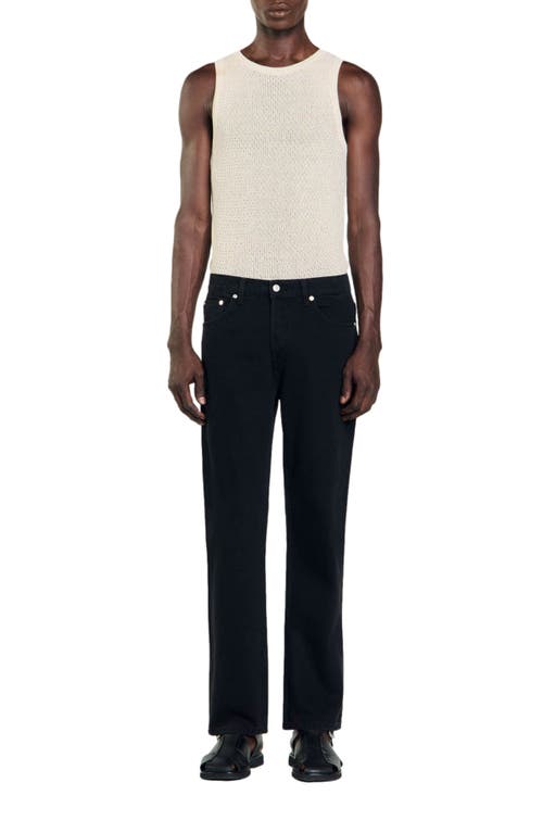 Sandro Straight-fit Jeans In Black