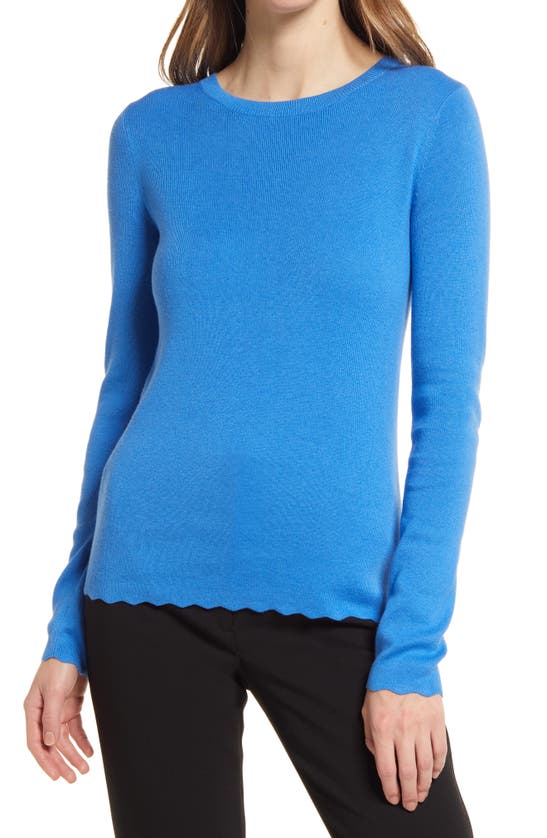 Halogen Crewneck Sweater In Blue Palace