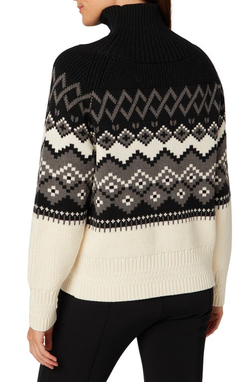 Shop Alp N Rock Leighton Fair Isle Turtleneck Sweater In Black