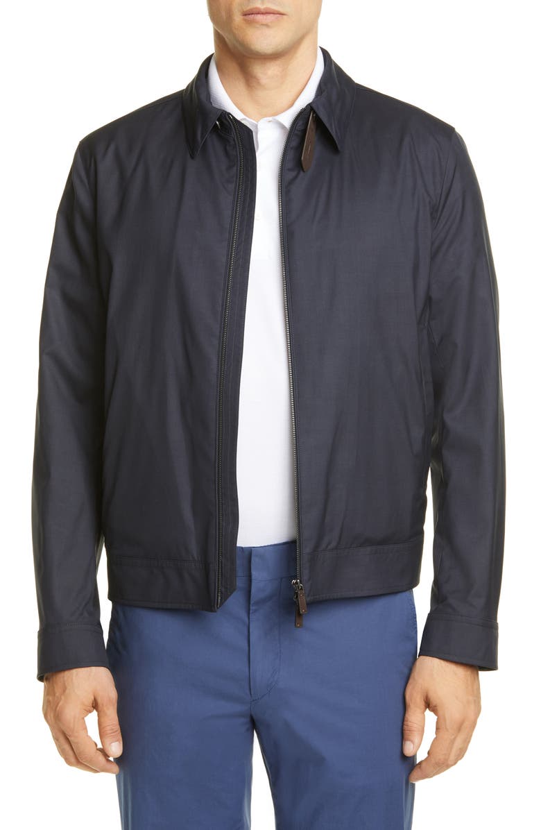 Ermenegildo Zegna Leggerissimo Wool & Silk Bomber Jacket | Nordstrom