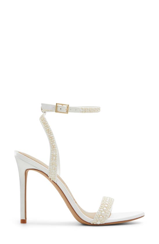 Shop Aldo Perlea Ankle Strap Sandal In White