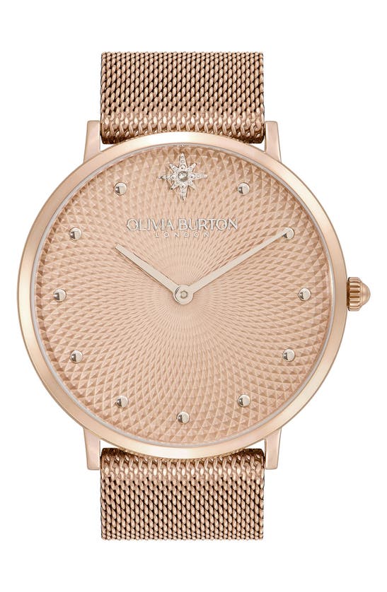 Olivia Burton Women's Celestial Ultra Slim Carnation Gold-tone Steel Watch 40mm