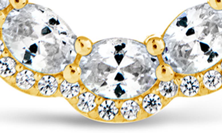 Sterling Forever Rosario Cz Front Hoop Earrings In Gold