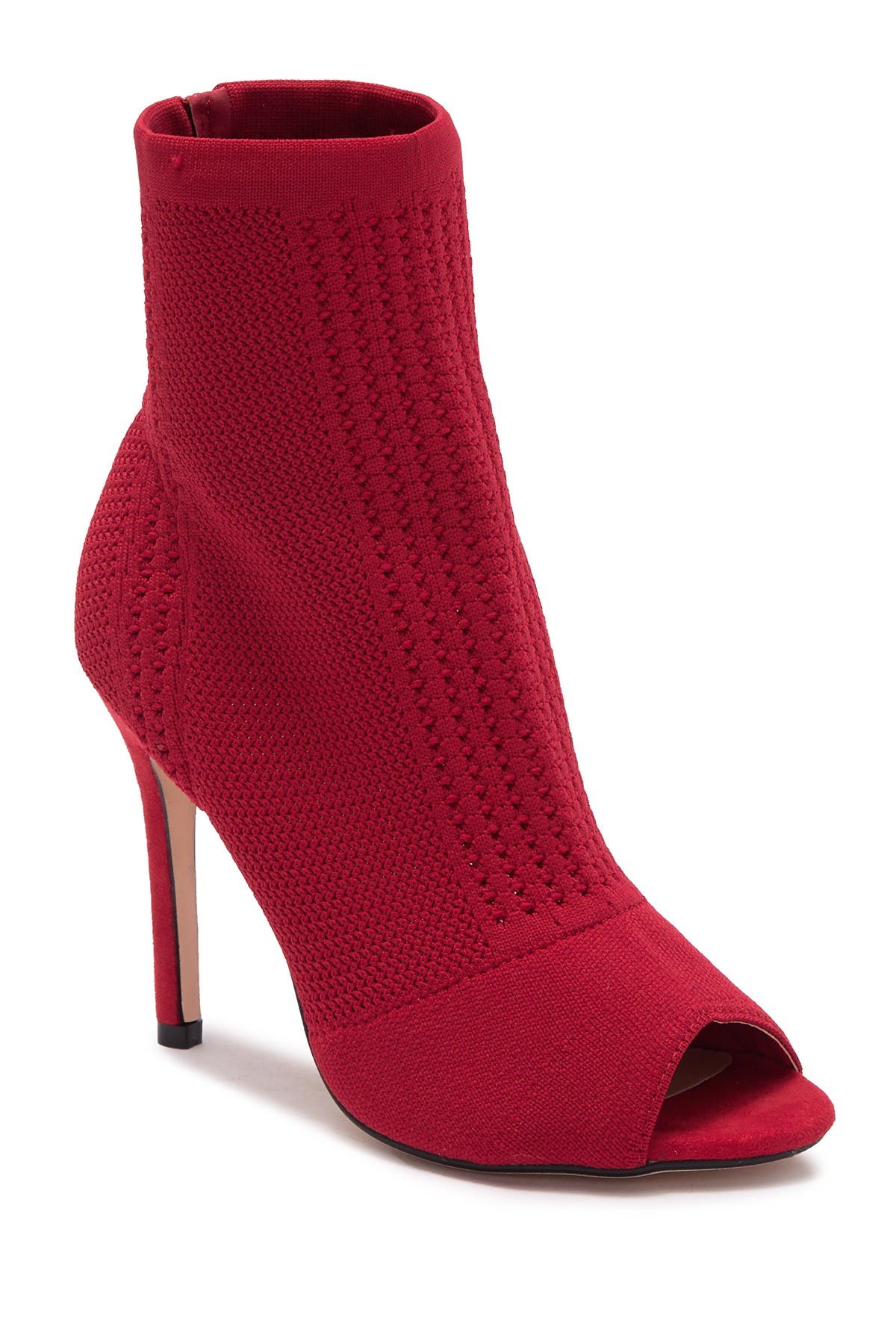 open toe knit booties