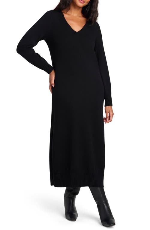 Shop Splendid X Cella Jane Long Sleeve Sweater Dress In Black