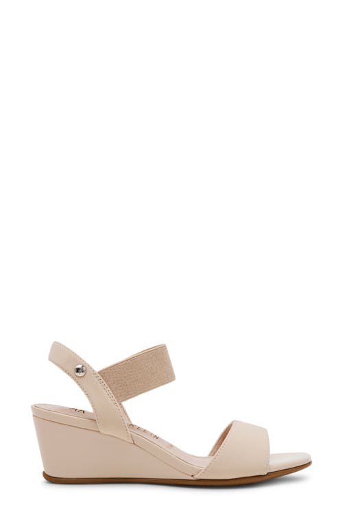 Anne Klein Briceton Wedge Sandal In Blush Stretch