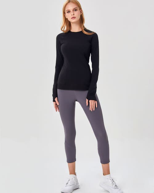 Shop Rebody Active Power Up Silkiflex Leggings 21.5" In Carbon Charcoal