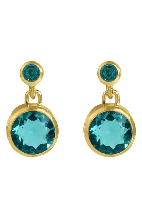 Signature Droplet Earrings in Electric Blue/Gold