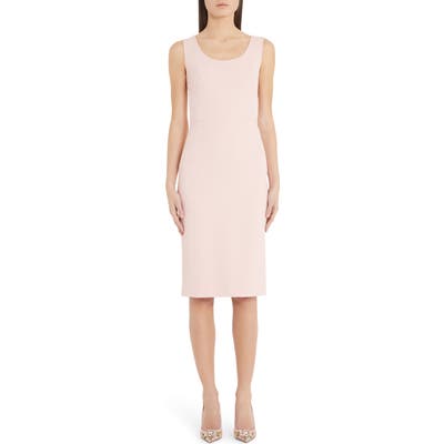 Dolce & gabbana Scoop Neck Sheath Dress, US / 42 IT - Pink