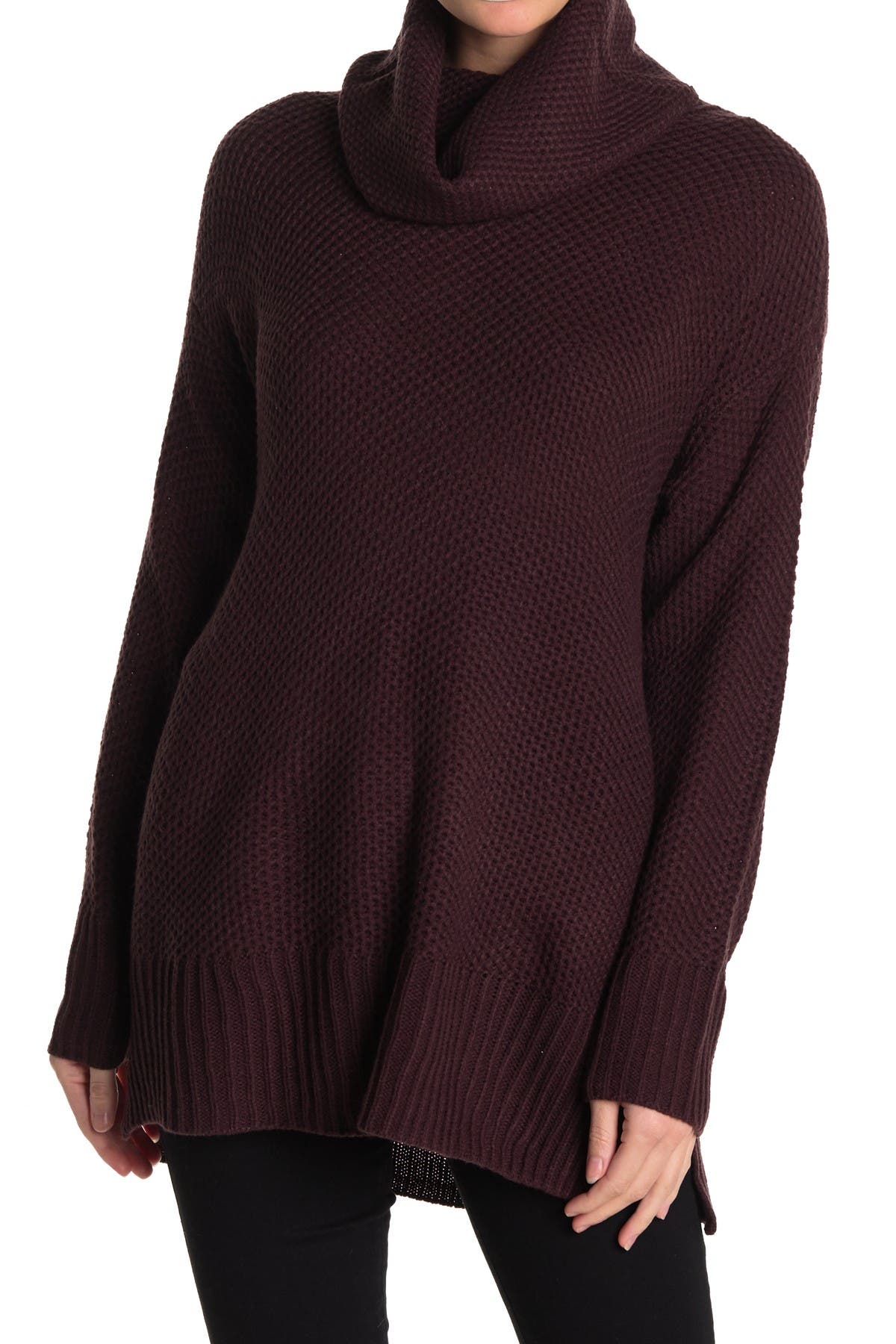 sanctuary roll neck sweater pink