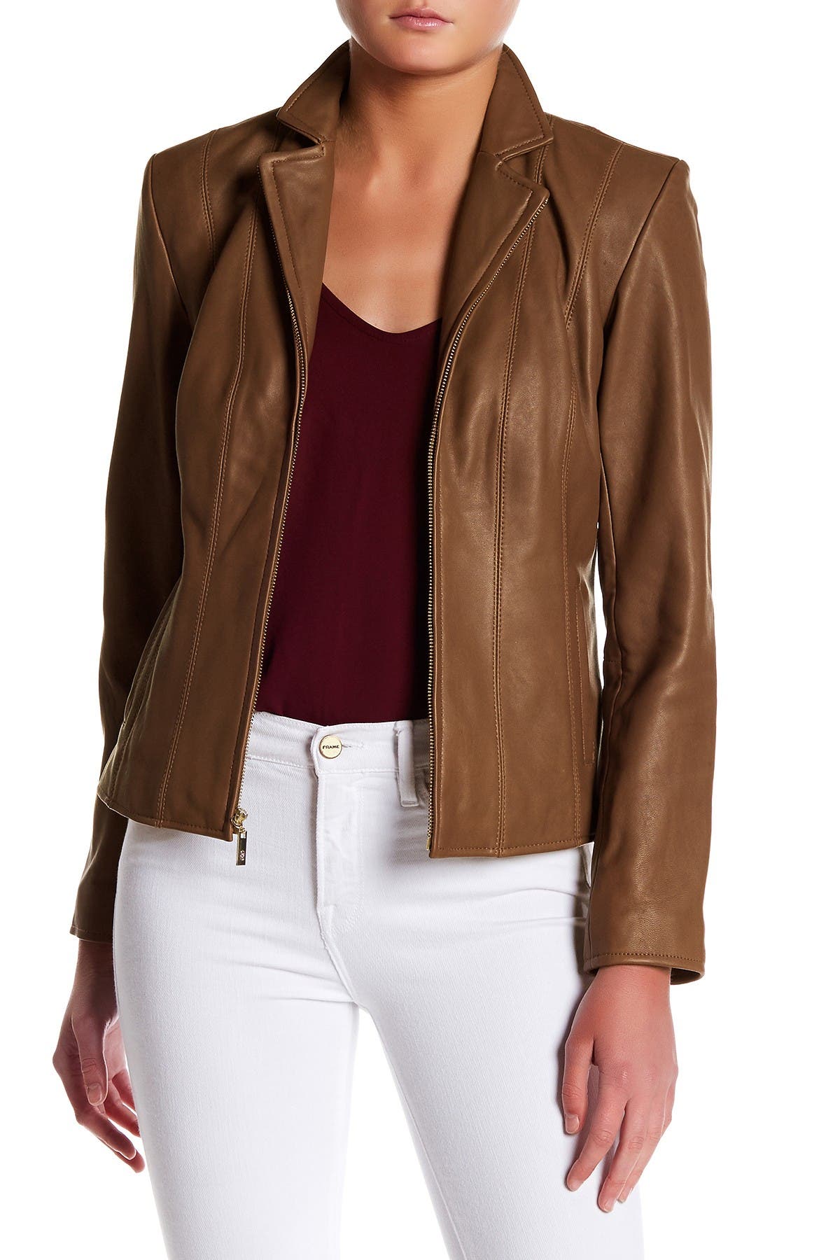 nordstrom rack cole haan leather jacket