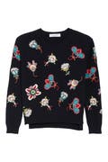Valentino Floral Embroidered Wool Sweater | Nordstrom