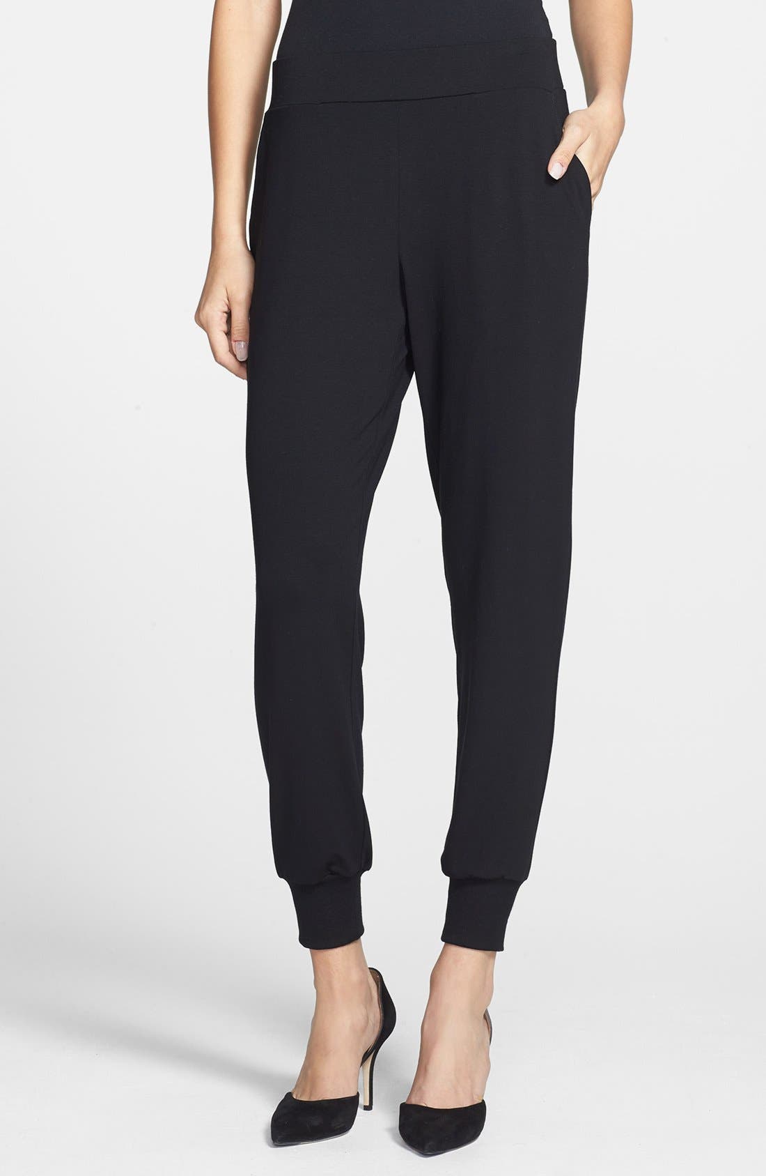 Eileen Fisher Cuffed Stretch Jersey Pants Nordstrom