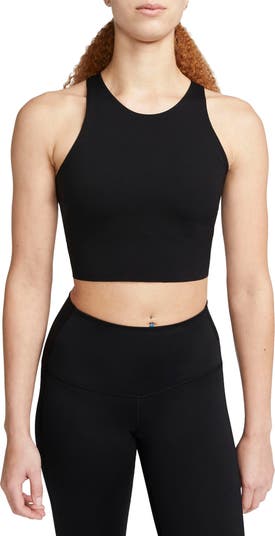 Nike Women's Yoga Dri-FIT Luxe Cropped Tank Top, XS, Black