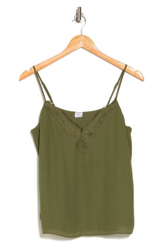 Melrose And Market Lace Cami In Olive Moss