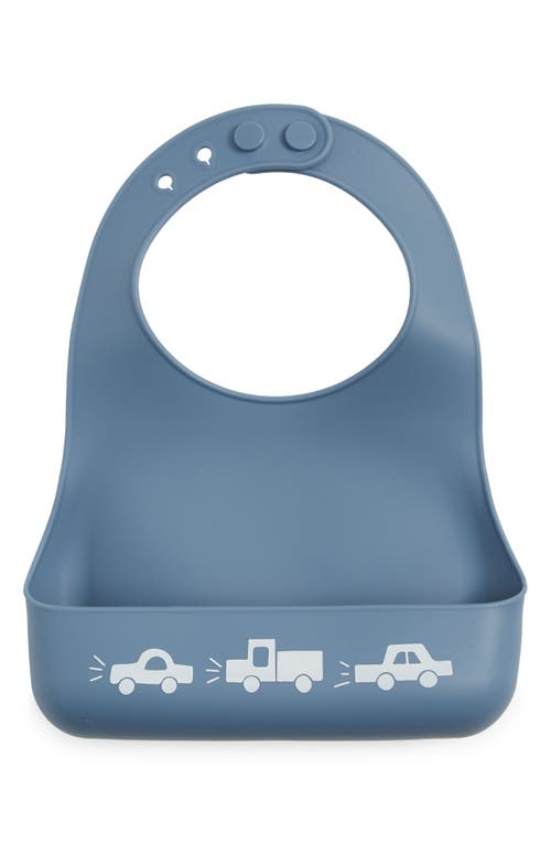 Shop Bella Tunno Traffic Jam Little Bites Bib In Blue