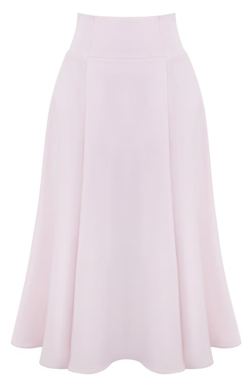 Shop House Of Cb Rita Midi Skirt In Ballet Slipper