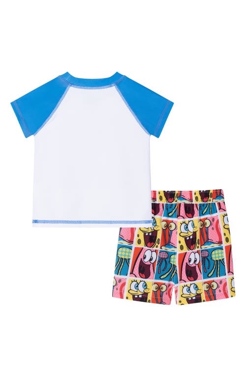 ANDY & EVAN ANDY & EVAN X SPONGEBOB SQUAREPANTS™ TWO-PIECE RASHGUARD SWIMSUIT