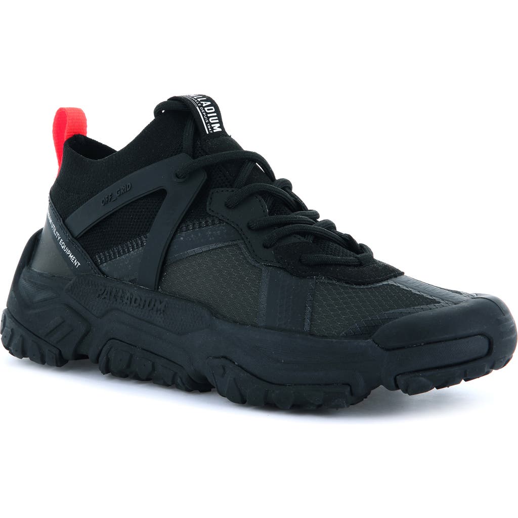 Palladium Off Grid Lo Adv Sneaker In Black/black
