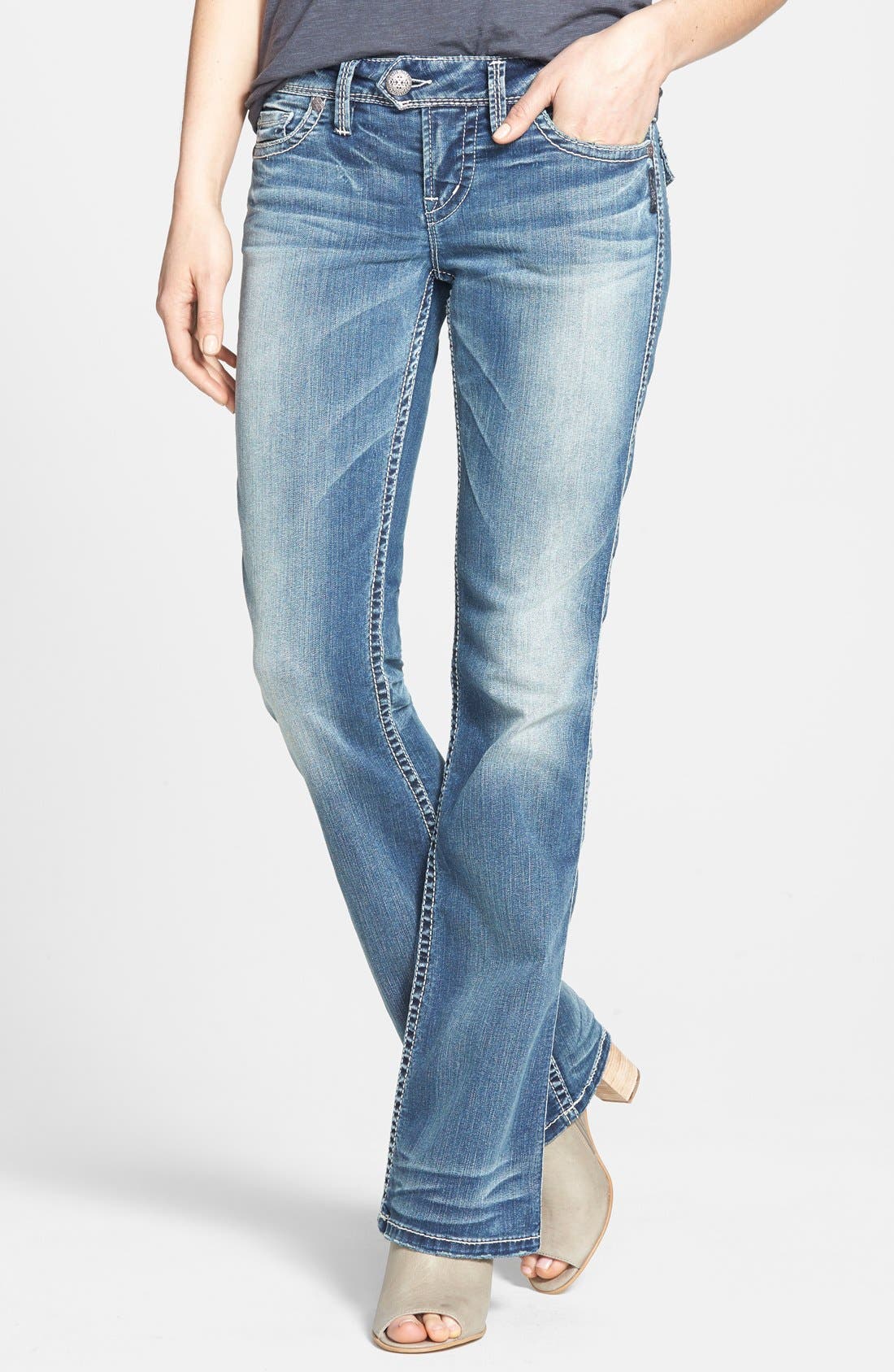 Silver Jeans Co. 'Tuesday' Flap Pocket Bootcut Jeans (Indigo) Nordstrom