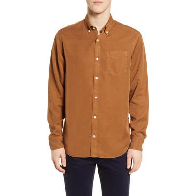 Nn07 Levon Slim Fit Button-Down Shirt, Brown