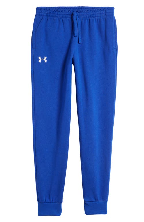 Under Armour Kids' Rival Fleece Joggers in Royal //White at Nordstrom, Size X-Small