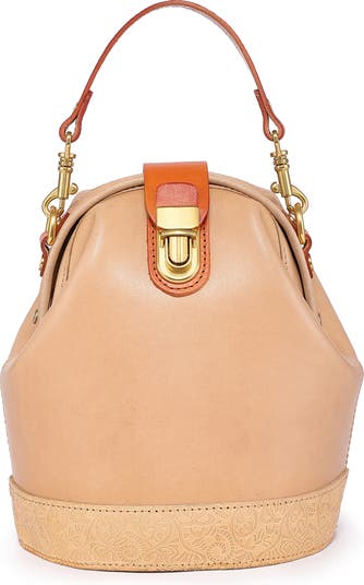 Leather crossbody 2025 bucket bag