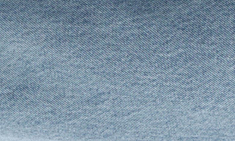 Mango Raw Hem Mid Rise Crop Straight Leg Jeans In Medium Blue