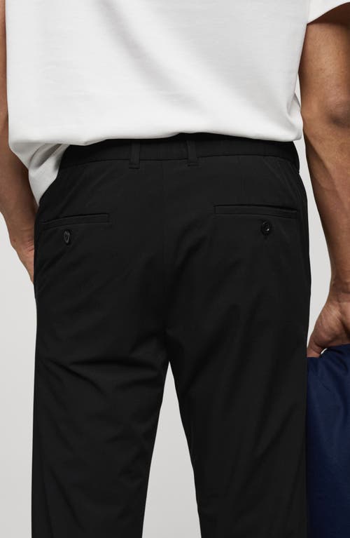 Shop Mango Slim Fit Stretch Pants In Black