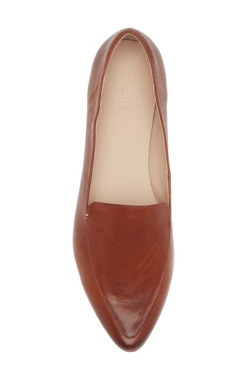 Chocolat Blu Ace Pointed Toe Loafer In Brown Leather