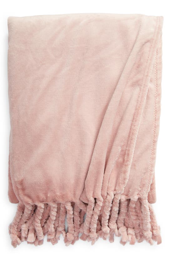 Nordstrom Bliss Plush Throw Blanket In Pink Puff