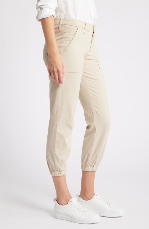 Shop Frank & Eileen Foxrock The Italian Stretch Cotton Utility Joggers In Khaki