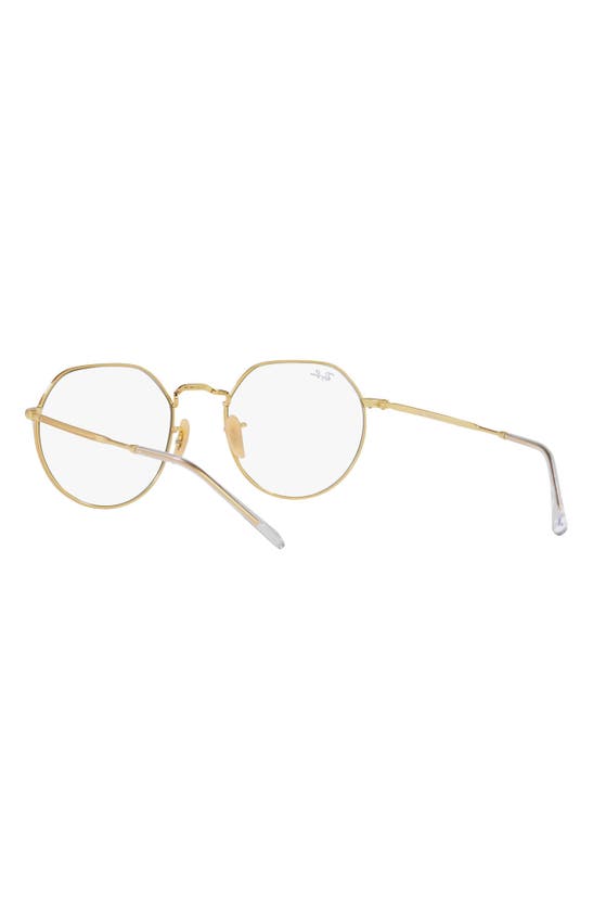 Shop Ray Ban Ray-ban 53mm Jack Polarized Irregular In Gold Flash