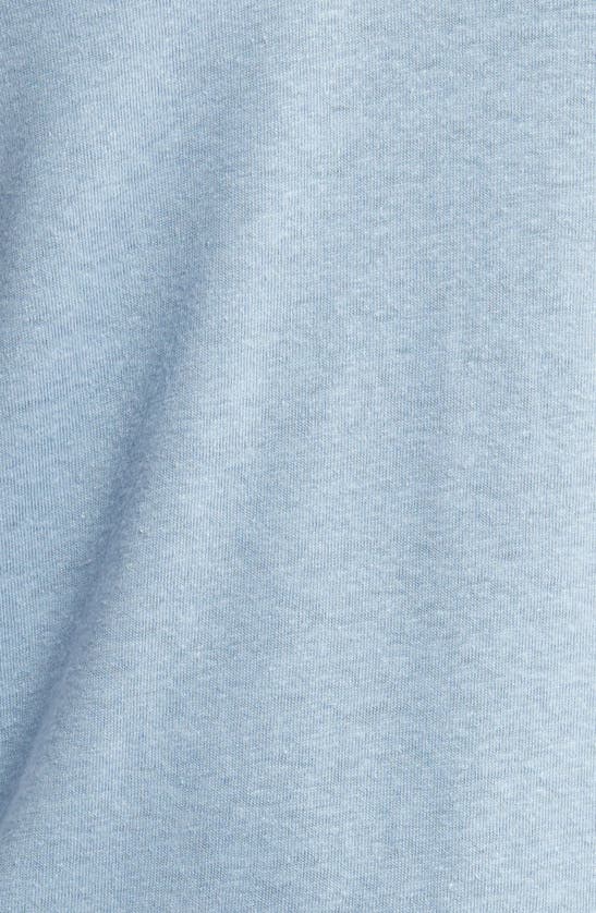 Johnston & Murphy Linen Blend Johnny Collar Polo In Light Blue