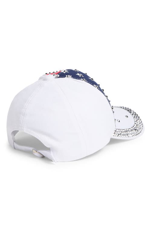 Shop Collection Xiix Usa Flag Baseball Cap In White