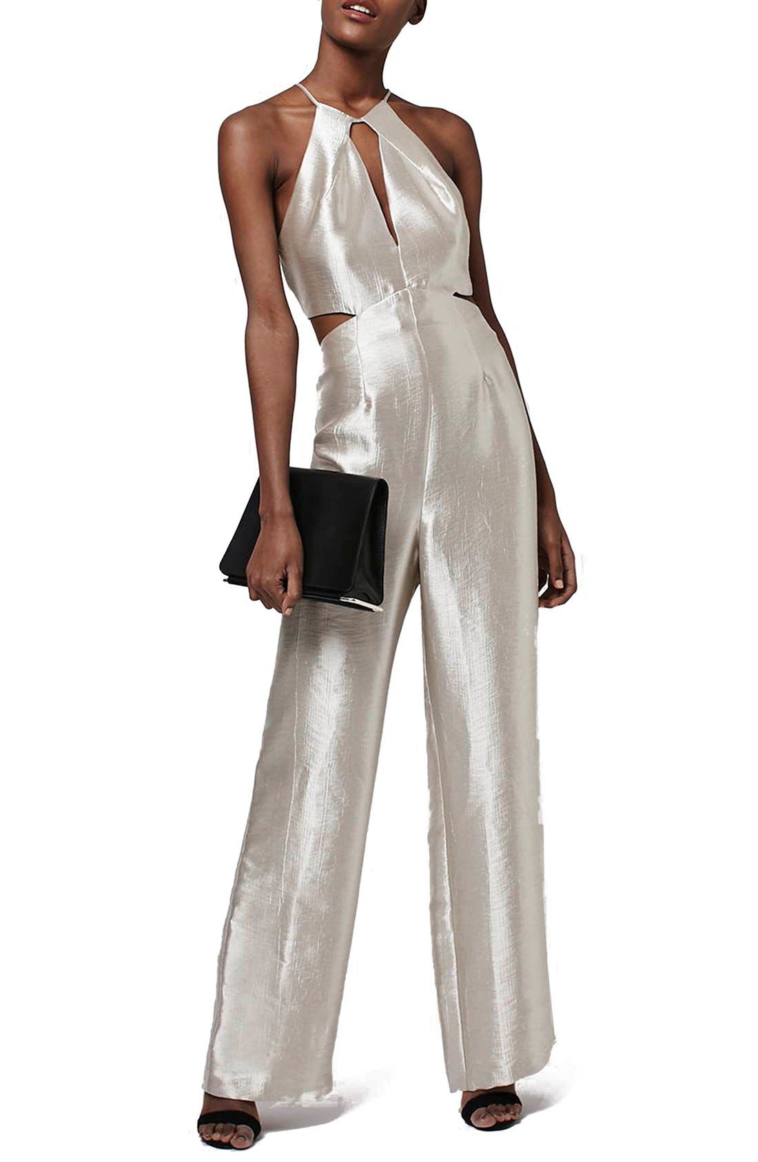 metallic jumpsuit