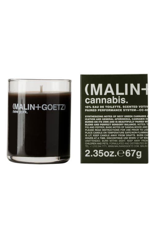 MALIN+GOETZ Cannabis Scented Votive Candle in Dark Green