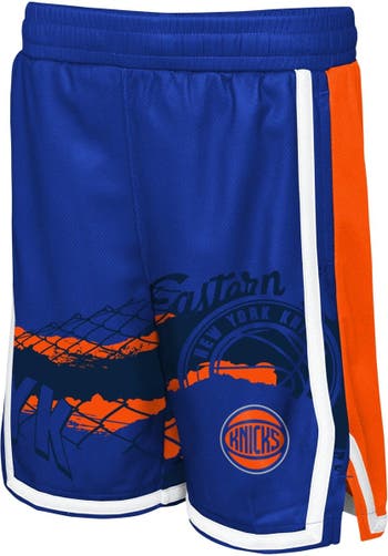 Outerstuff Youth Blue New York Knicks Fade Away Shorts