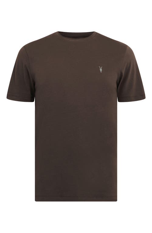 Shop Allsaints Brace Cotton T-shirt In Duffy Brown