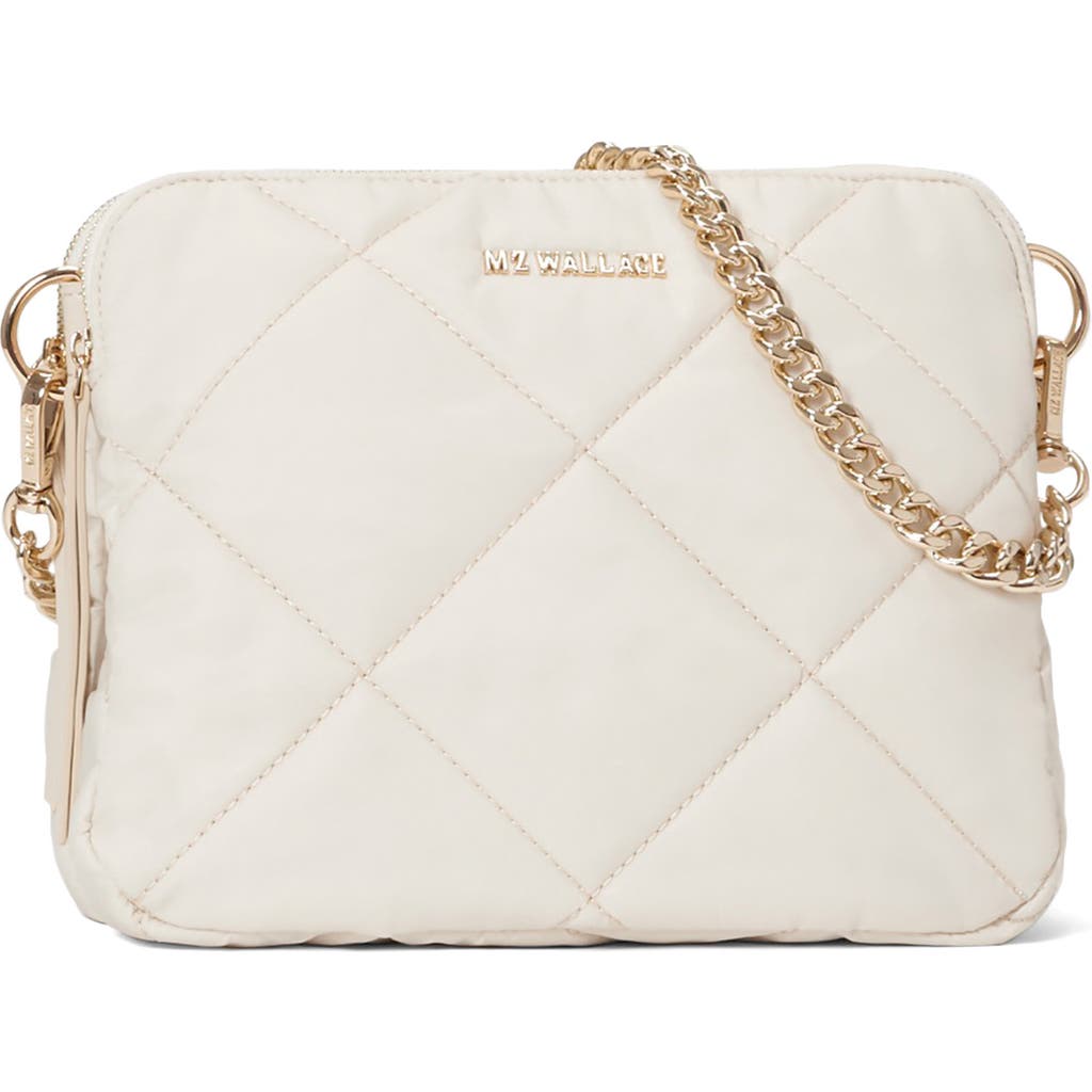 Mz Wallace Madison Quilted Nylon Crossbody Bag In Neutral