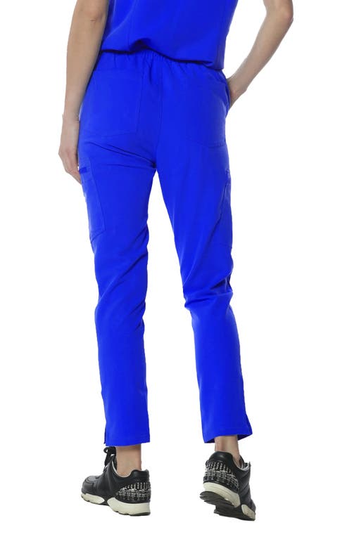 Members Only Reus Open Bottom Scrub Pants In Royal Blue