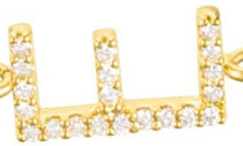 Adornia Pavé Cubic Zirconia Initial Anklet In Gold-e