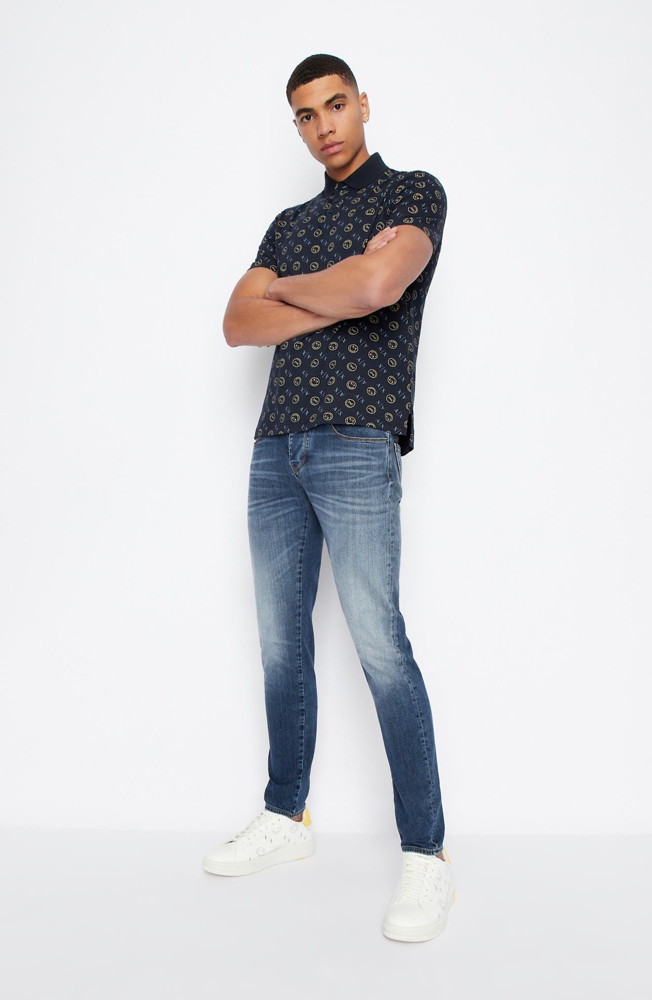 Armani Exchange x Smiley® Logo Polo Nordstrom