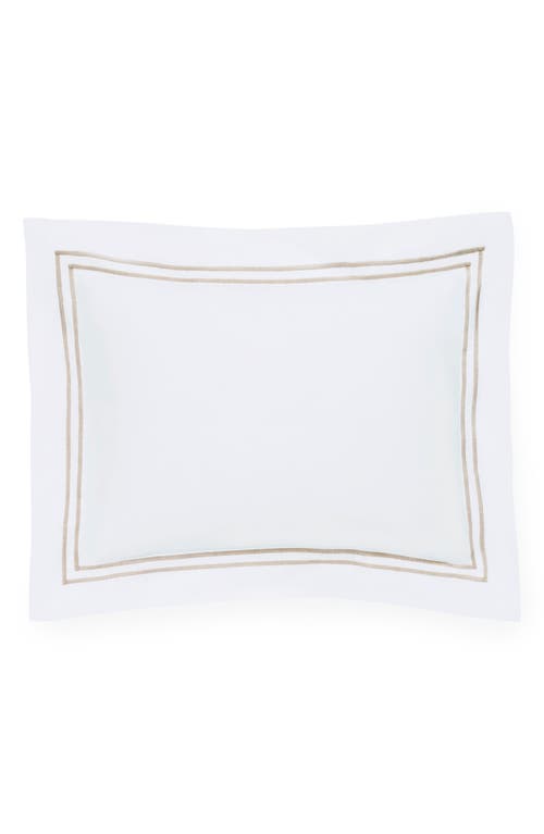 SFERRA Grande Hotel Boudoir Sham in White/Taupe at Nordstrom