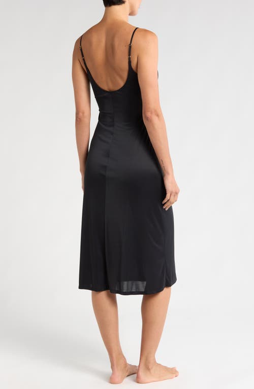 Natori Body Doubles Lace Trim Nightgown In Black