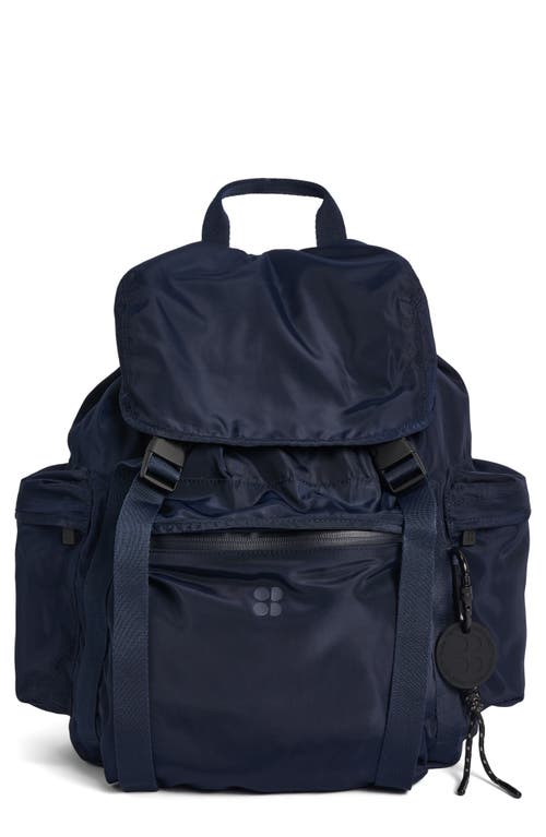 Sweaty Betty Recycled Polyester Rucksack in Navy Blue